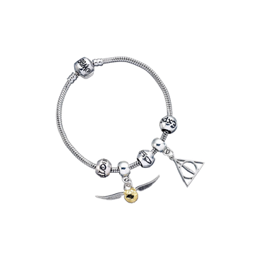 Bracelet avec charms Harry Potter plaqué argent - AXCIO